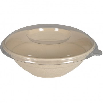 50 st. Bagasse skål - brun Ø19,6cm, 1000 ml 50 st. Bagasse skål - brun Ø19,6cm, 1000 ml
