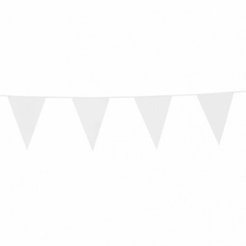 10 m. Vimplar vita - inom och utomhus
