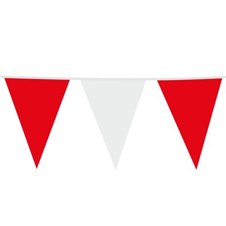 10 m. Stor vimplar röd & vit - inomhus och utomhus 10 m. Stor vimplar röd & vit - inomhus och utomhus