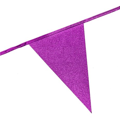 6 m. Vimplar med glitter fuchsia XL flagga 6 m. Vimplar med glitter fuchsia XL flagga