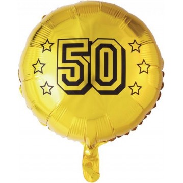 50 guld folieballonger 18