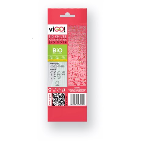 6 st Biologiskt nedbrytbara plastknivar - vit 6 st Biologiskt nedbrytbara plastknivar - vit