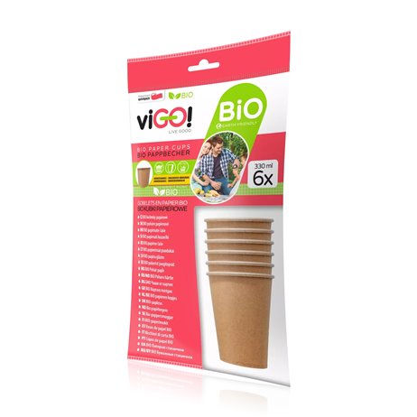 6 st Pappmuggar Bio nedbrytbar 330 ml 6 st Pappmuggar Bio nedbrytbar 330 ml