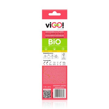6 st Bestickset - BIO trä kniv och gafflar 6 st Bestickset - BIO trä kniv och gafflar