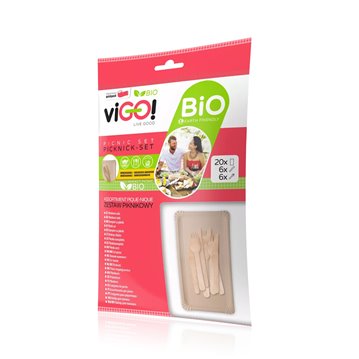 6 st Bestickset + 20 st korvbrickor - BIO för Picknick 6 st Bestickset + 20 st korvbrickor - BIO för Picknick