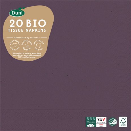 20 st. Plum Duni frukostservetter - 3 lager 20 st. Plum Duni frukostservetter - 3 lager