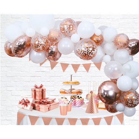 Ballongirlang - Rosa guld set 4 meter Ballongirlang - Rosa guld set 4 meter