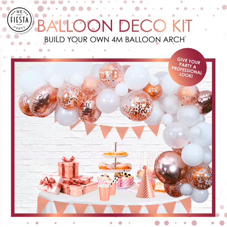 Ballongirlang - Rosa guld set 4 meter Ballongirlang - Rosa guld set 4 meter