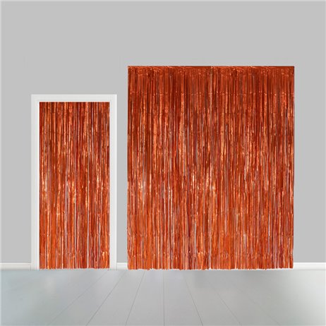 Orange lametta - dörrdraperi - 100x240cm Orange lametta - dörrdraperi - 100x240cm