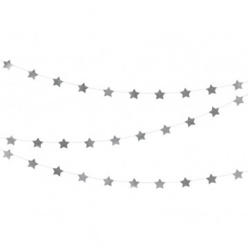 3,6m Girland med stjärna - Silver 3,6m Girland med stjärna - Silver