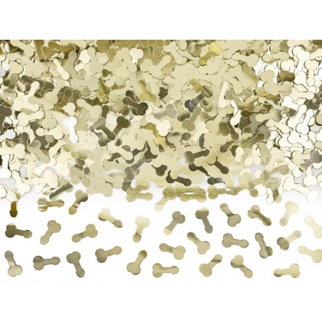 30 gr. Metallic konfetti guld Penis 30 gr. Metallic konfetti guld Penis