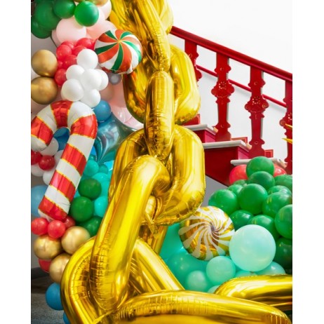 6,7 meter Ballongirlang kedja i guld XL