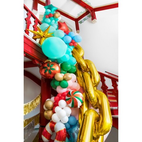 6,7 meter Ballongirlang kedja i guld XL
