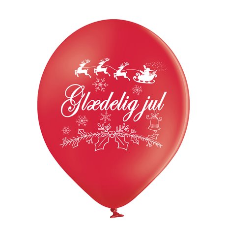 God jul - Paket 1 med ballonger och helium God jul - Paket 1 med ballonger och helium