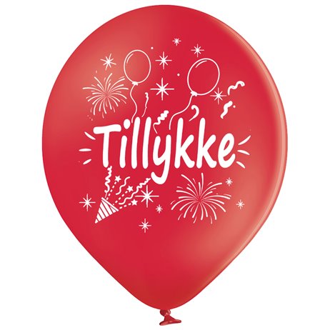 10 st. Grattis röda och vita ballonger 10 st. Grattis röda och vita ballonger