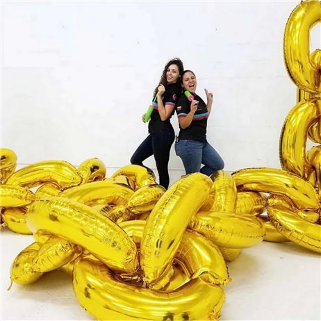 6,7 meter Ballongirlang kedja i guld XL
