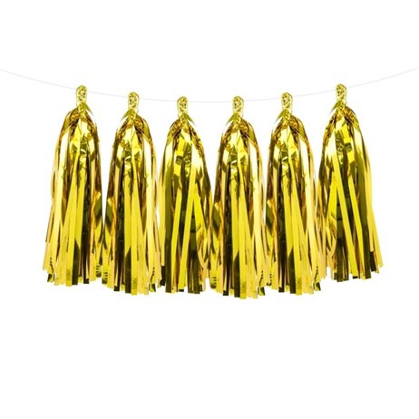Girland med guld tofsar