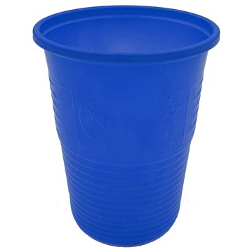 100 st Plastmuggar - blå 210 ml.