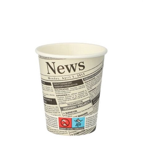 50 st Pappmuggar Newspaper design - 200 ml 50 st Pappmuggar Newspaper design - 200 ml