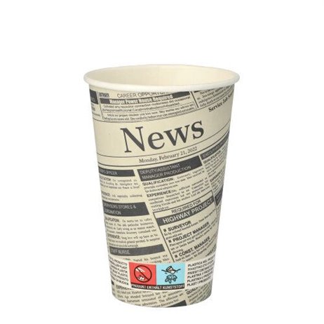 50 st Pappmuggar Newspaper design - 300 ml 50 st Pappmuggar Newspaper design - 300 ml