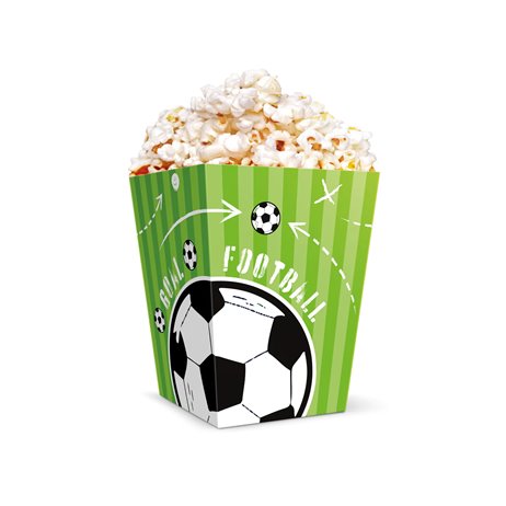 6 st Popcornlådor med fotbollstema 6 st Popcornlådor med fotbollstema