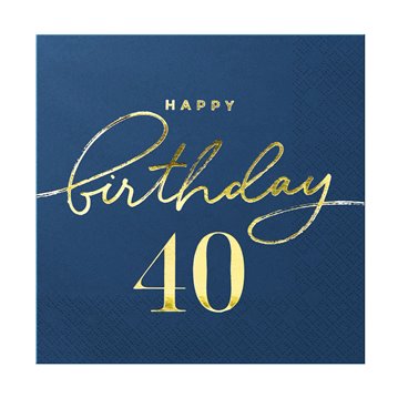 10 st. Frukostservetter 40 års födelsedag 10 st. Frukostservetter 40 års födelsedag