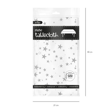 1 st. Plastdukar silver och vit 137 x 274 cm 1 st. Plastdukar silver och vit 137 x 274 cm