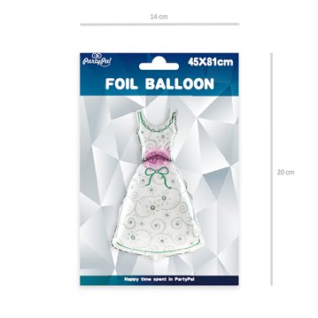 Brudklänning Folieballong 32" Brudklänning Folieballong 32"