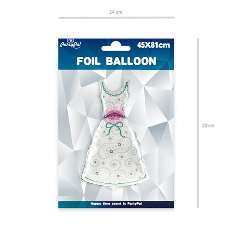 Brudklänning Folieballong 32" Brudklänning Folieballong 32"