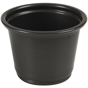 100 st. portionsbehållare 30 ml. svart ø45 mm