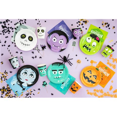 6 st Papp tallrikar Monsters - 18cm 6 st Papp tallrikar Monsters - 18cm