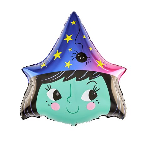 Liten häxa Halloween folieballong 34" Liten häxa Halloween folieballong 34"