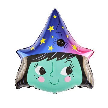 Liten häxa Halloween folieballong 34" Liten häxa Halloween folieballong 34"
