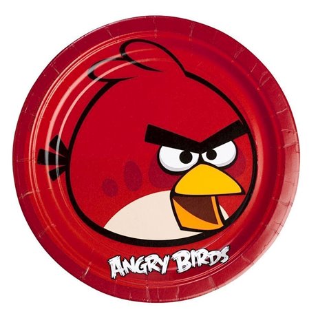 8 st Papp tallrikar Angry Birds 23 cm 8 st Papp tallrikar Angry Birds 23 cm