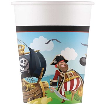 8 st Pappmuggar - Island Pirates 200ml