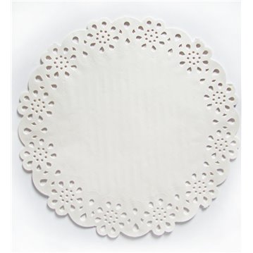 12 st Pappersunderlägg för tallrikar vit 27cm