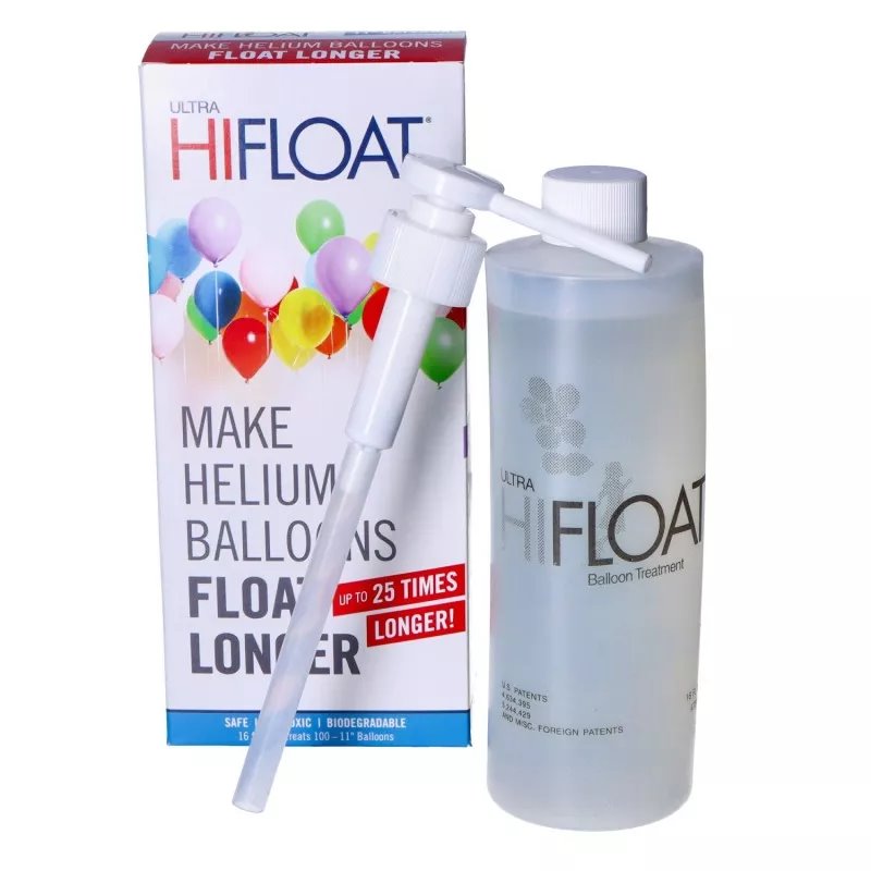Hi-Float med pump 473ml - Så svävar dina ballonger längre Hi-Float med pump 473ml - Så svävar dina ballonger längre
