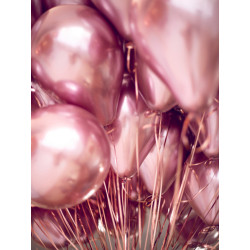 50 st. Chrome latexballonger - Roséguld 12" 50 st. Chrome latexballonger - Roséguld 12"