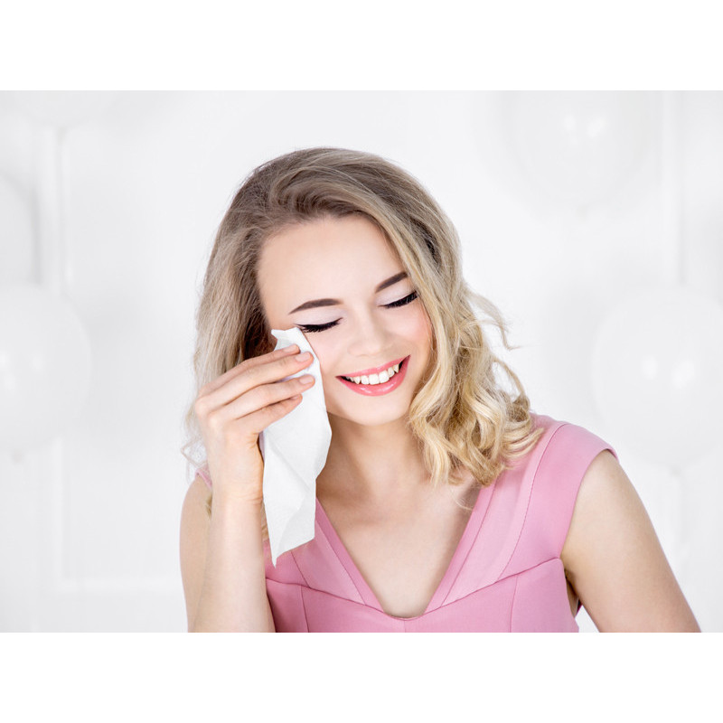 10 pk Happy Tears Lommetørklæder - Lommetørklædeholder med Guld skrift 10 pk Happy Tears Lommetørklæder - Lommetørklædeholder med Guld skrift