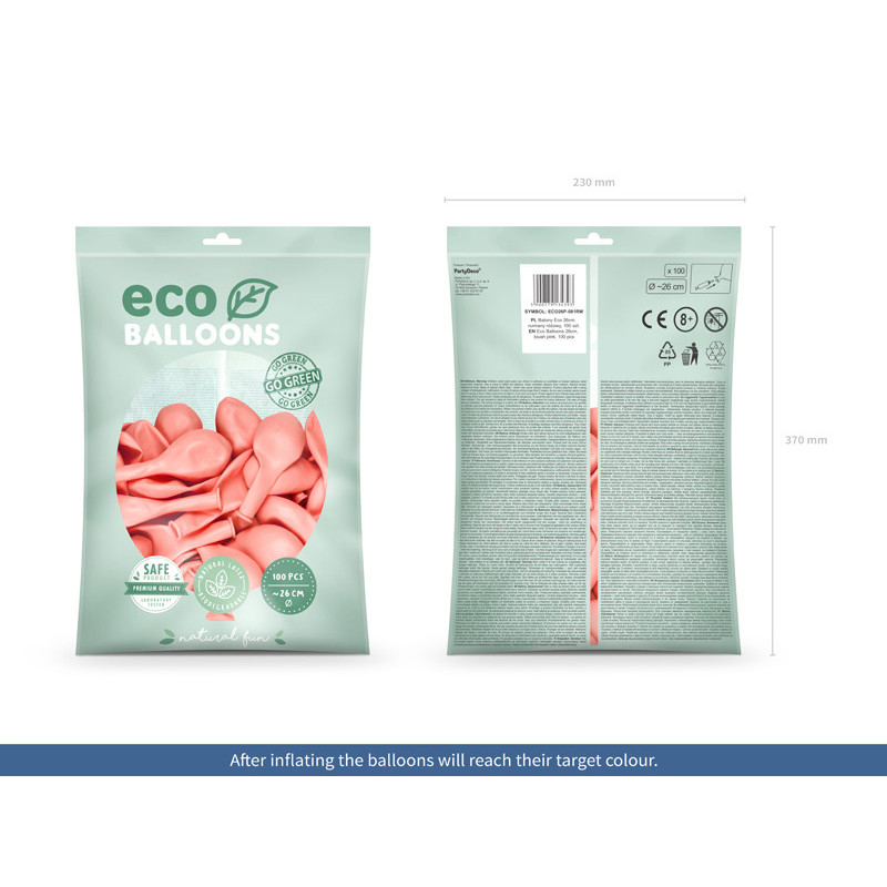 100 st. Ekologiska blush pink ballonger strl. 10" 100 st. Ekologiska blush pink ballonger strl. 10"