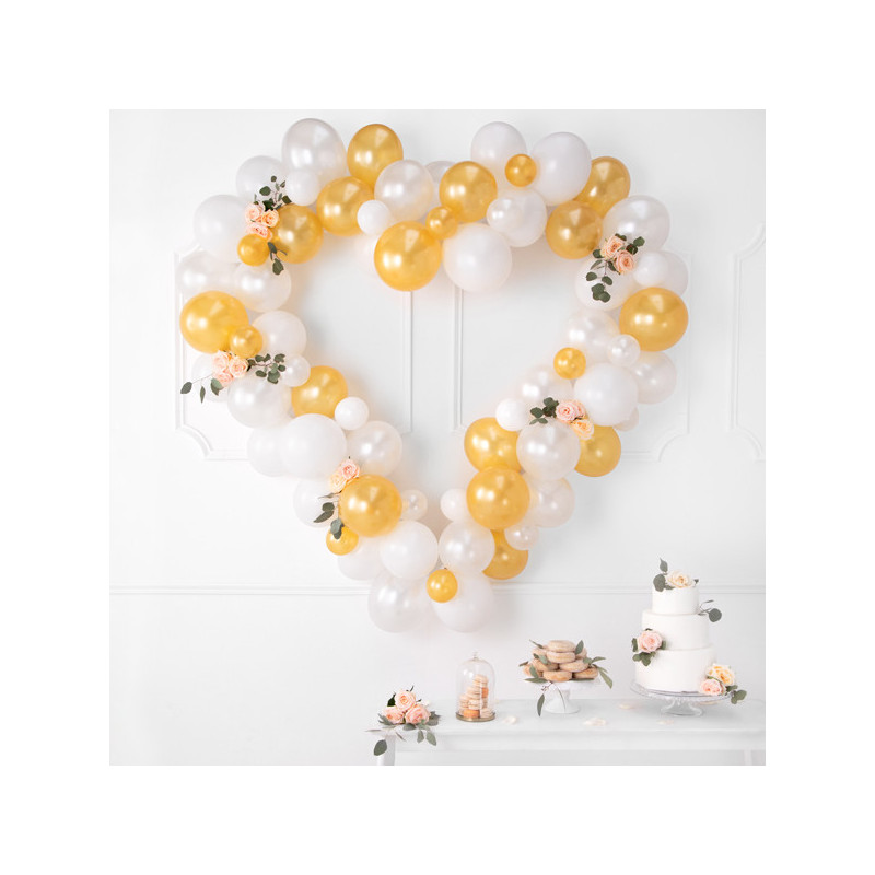 Ballonghj&auml;rta set 166 x 160 cm - Vit