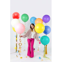 1 Stk. - 60 cm Rund Festballong i Elegant Pastell Citrongul Färg 1 Stk. - 60 cm Rund Festballong i Elegant Pastell Citrongul Färg