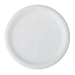 100 st Dekorativa Återanvändbara Tallrikar vita 26cm
