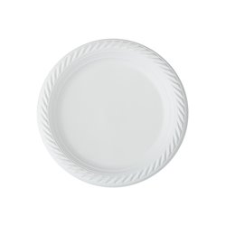 100 st Dekorativa Återanvändbara Tallrikar vita 18cm