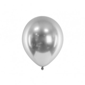 4 st. Chrome latexballonger - Silver 12" 4 st. Chrome latexballonger - Silver 12"