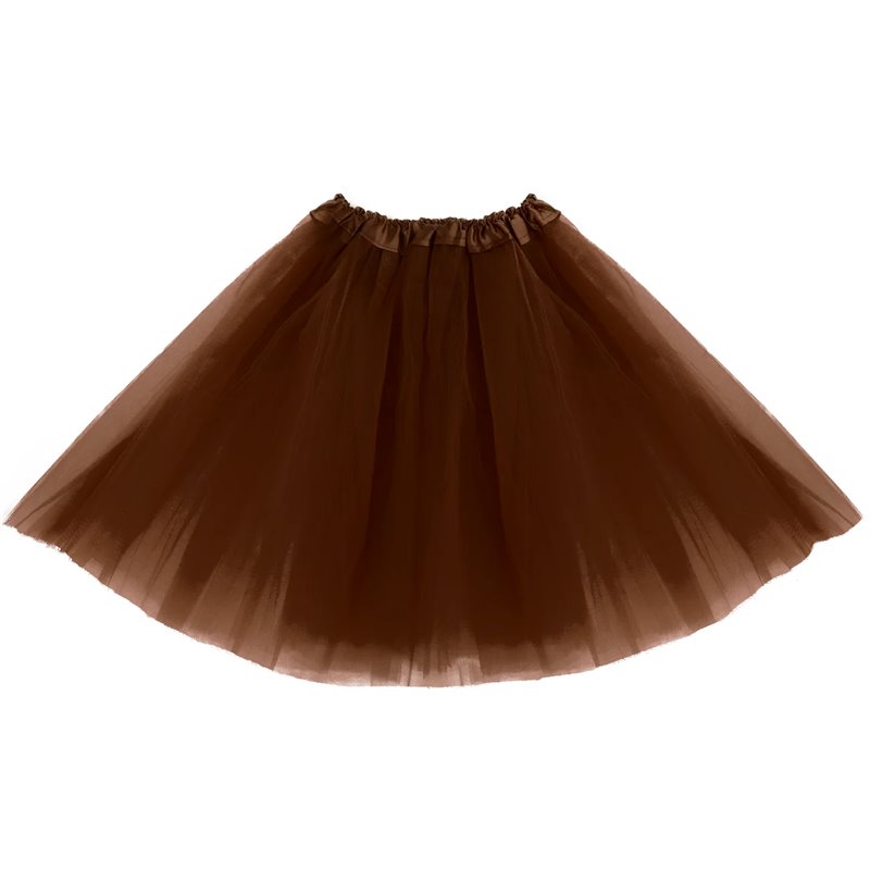 1 stk. Festlig Brun Tylskørt - Tre-lags, 40 cm, Perfekt til Kostumer og Temafester 1 stk. Festlig Brun Tylskørt - Tre-lags, 40 cm, Perfekt til Kostumer og Temafester
