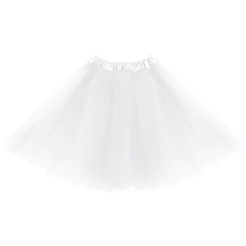 1 stk. Festlig Hvid Tylskørt - Tre-lags, 40 cm, Perfekt til Kostumer og Temafester 1 stk. Festlig Hvid Tylskørt - Tre-lags, 40 cm, Perfekt til Kostumer og Temafester