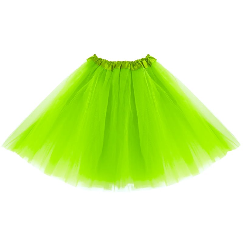1 stk. Festlig Neon Grøn Tylskørt - Tre-lags, 40 cm, Perfekt til Kostumer og Temafester 1 stk. Festlig Neon Grøn Tylskørt - Tre-lags, 40 cm, Perfekt til Kostumer og Temafester