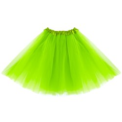 1 stk. Festlig Neon Grøn Tylskørt - Tre-lags, 40 cm, Perfekt til Kostumer og Temafester 1 stk. Festlig Neon Grøn Tylskørt - Tre-lags, 40 cm, Perfekt til Kostumer og Temafester