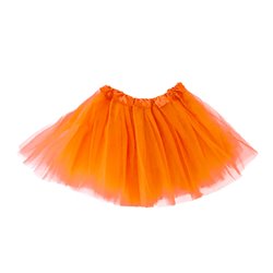 1 stk. Festlig Neon Orange Tylsk&oslash;rt - Tre-lags, 30 cm, Perfekt til Kostumer og Temafester